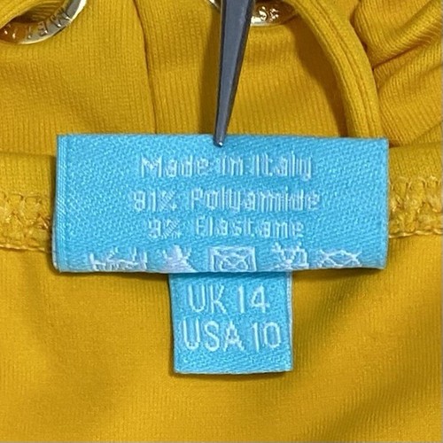 Melissa Odabash Yellow Beijing Strapless Lace-Up One-Piece Sz 10 Swim Vacation - Picture 8 of 9