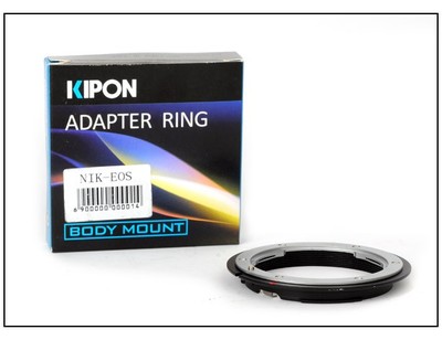 Kipon Adapter for Nikon to Canon EOS 5D Mark IV, 80D, 6D Mark II, 800D w/ROM