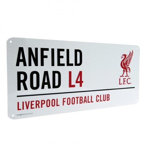 Liverpool FC Official Anfield Road Street Sign Large White LFC Gift - Picture 2 of 3