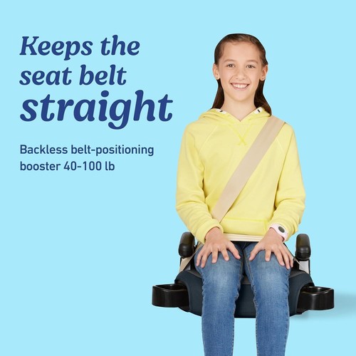 TurboBooster 2.0 Backless Booster Car Seat, For Ages 4 -10, Adjustable Armrests - Picture 6 of 8
