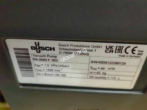 BUSCH R5 RA 0040 F 503 VACUUM PUMP, 3P,380V,50HZ,1.1KW New FedEx or DHL - Picture 7 of 10