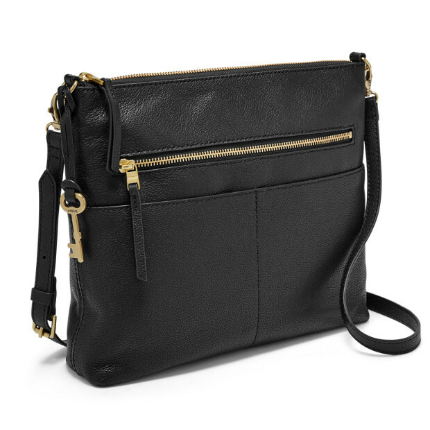 Fossil Fiona Large Crossbody Black Bag ZB7267001
