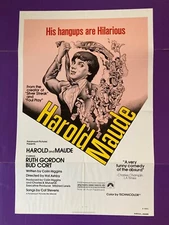 HAROLD AND MAUDE ORIG ONE SHEET MOVIE POSTER BUD CORT RUTH GORDON 1979