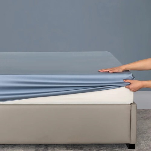 High Quality Fitted Sheet 100% Bamboo Mattress Cover with Elastic Band Bed Sheet - Picture 12 of 35