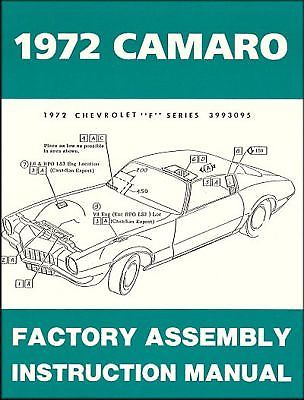 FACTORY ASSEMBLY MANUAL  1972 CHEVROLET CAMARO  - Bild 1 von 1
