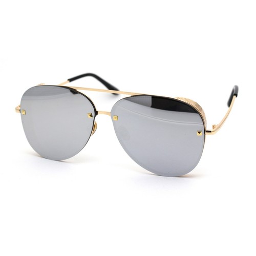 Gafas de sol unisex con borde de metal lateral malla metálica visera Racer - Imagen 2 de 17