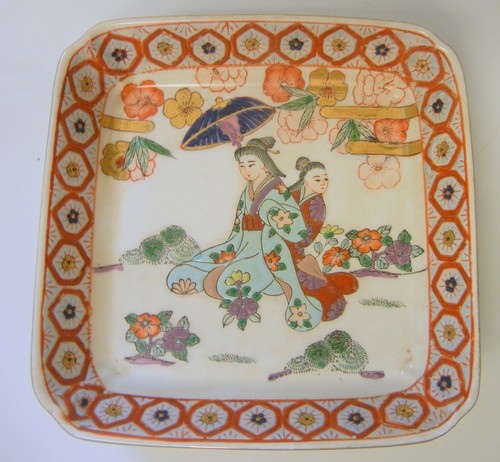 Antiguo plato de porcelana china Da Qing Qianlong Nian Zhi gran plato de la dinastía Qing - Imagen 8 de 8