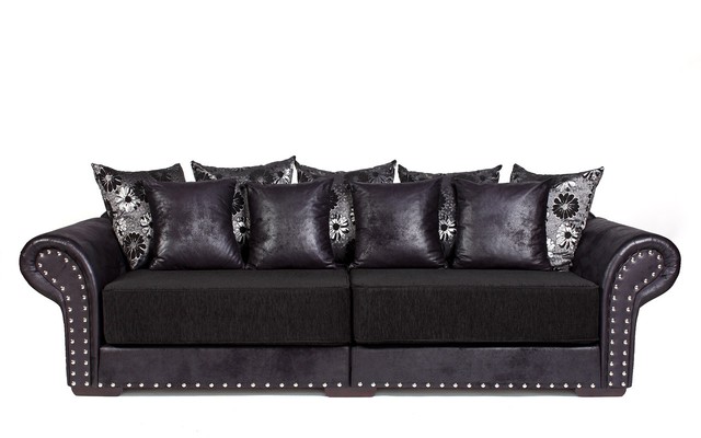 Big Sofa Hawana-3 mit Schlaffunktion Kolonialstil Couch ...
