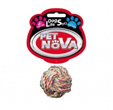 Hunde Ball Baumwollseilball ca. 5cm Spielzeug bunt Hund Knotenball