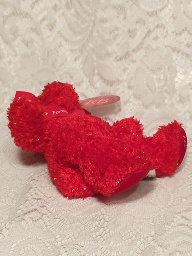 Russ Berrie Red Teddy Bear Adorable Ribbon Forever Yours Plush Toy tblfx1 - Picture 5 of 5
