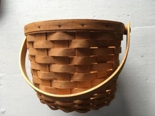 Longaberger 1986 Basket 7X8 Handwoven Dresden,Ohio USA 