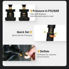 Adjustable Automatic Tire Deflators for Vehicle Use, Easy Twist Pressure Control