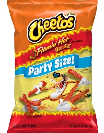 Cheetos Crunchy Flamin' Hot Cheese Flavoured Snacks - 8.5 oz (2840058989)  for sale online