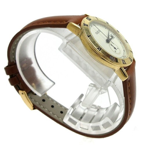 Gucci 3800Jr Chronograph Damen Gold Elfenbein Datum Quartz Kiste Selten Used F / - Bild 6 von 9