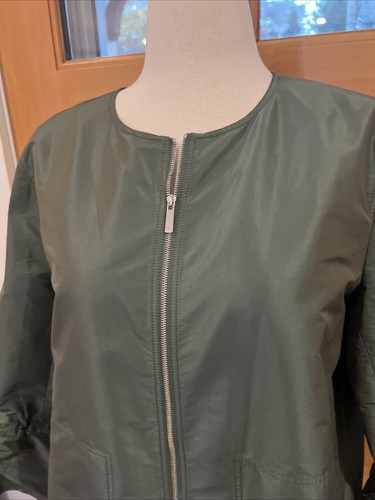 NWOT Lafayette 148 New York Green Shimmer Holiday Jacket Size XL - Picture 5 of 16