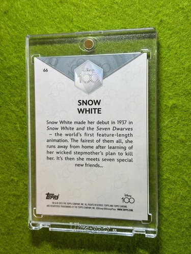 Disney 100 SNOW WHITE PURPLE REFRACTOR # /299 SP CARD 2023 Topps Chrome - Picture 12 of 24