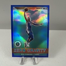 Ben Simmons 2019-20 NBA Hoops Premium Stock Zero Gravity #5 Blue PRIZM 76ers