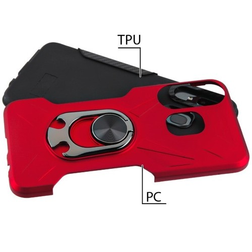 Für Samsung Galaxy A21 Hybrid Hülle Ring Halter Ständer Cover Magnet Flasche offen - Bild 33 von 45