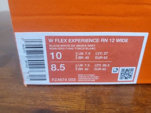 NEW Nike FLEX EXPERIENCE RN 12 WMNS SZ 10/MEN'S SZ 8.5 WIDE - Picture 6 of 6