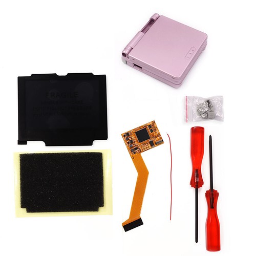 Retroiluminación LCD Gameboy Advance SP V2 IPS Modelo 10 Niveles Brillo con Carcasa Precortada - Imagen 49 de 49