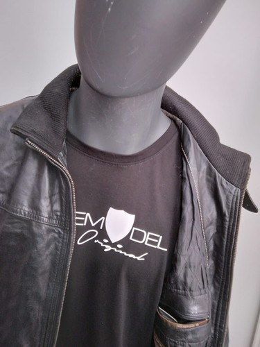 Chaqueta De Piel Verdadera Usada Para Hombre Talla L Verde Militar XYC980L - Imagen 3 de 12