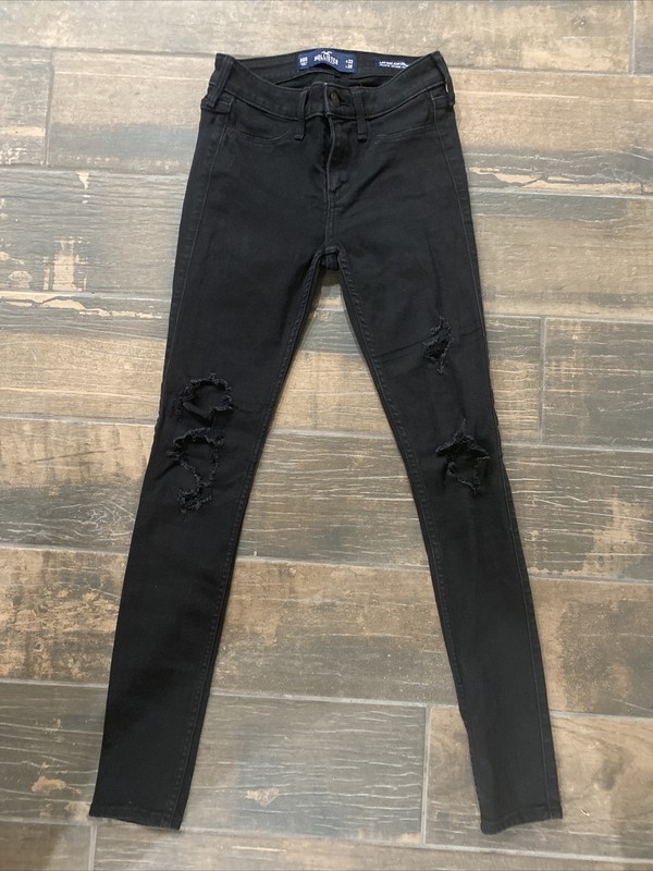 Hollister Black Jeans Size 00R W23 L28 EUC