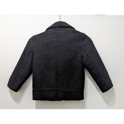Zara Black Wool-blend Biker Jacket Girl's Size 6 - Picture 5 of 16