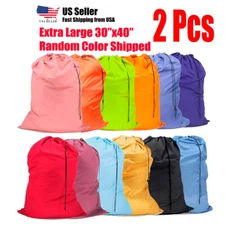 Extra Large 30"X40"Washable Laundry Bag Jumbo Heavy Duty Locking Drawstring 2Pcs
