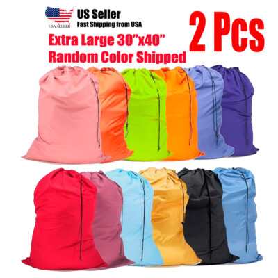 Extra Large 30''X40''Washable Laundry Bag Jumbo Heavy Duty Locking Drawstring 2Pcs