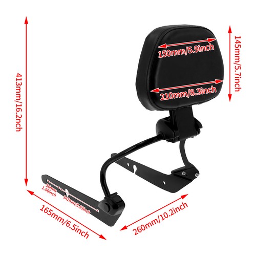 Detachable Driver Backrest Sissy Bar For Harley Sportster XL883 1200 48 72 04-22 - Foto 2 di 12