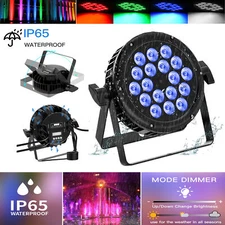 270W RGBW 18 LED Par Stage Light Waterproof IP65 DJ Lights DMX512 Strobe Beam US
