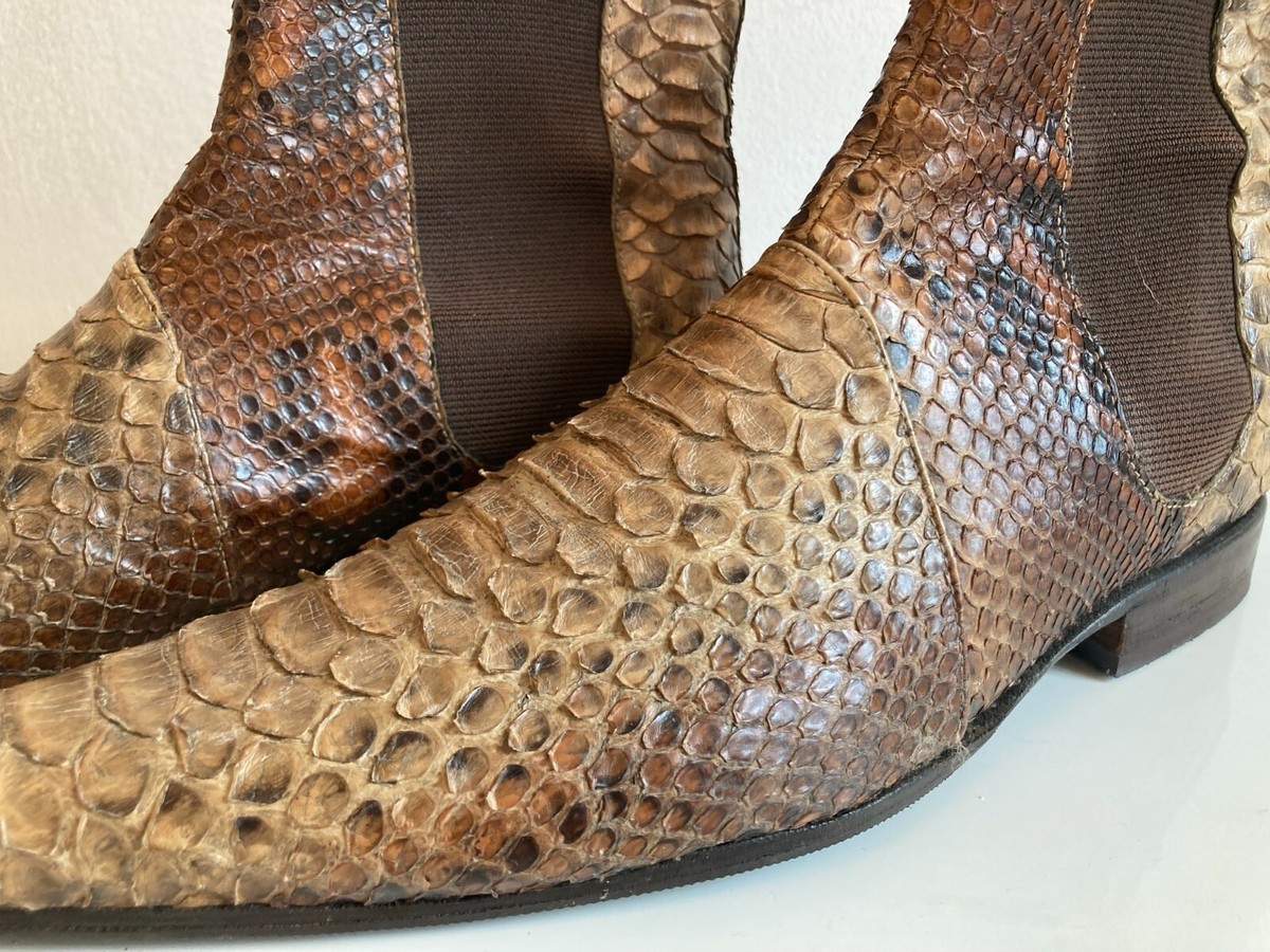 Jean Baptiste Rautureau 90's Rare Vintage Python Skin Boots