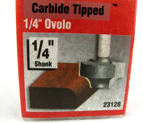 Vermont American 1/4" Ovalo Carbide Tipped Double Flute Router Bit # 23128 - Picture 2 of 5
