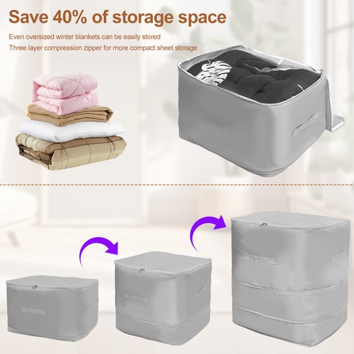 2 Pcs Space Saving Self Compression Organizer Large Capacity Moving Bag π
βͺ© - Picture 4 of 22