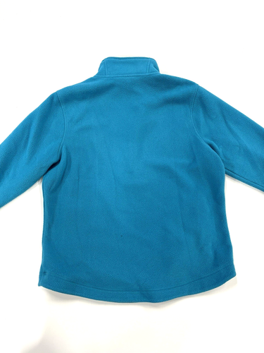 Coldwater Creek Fleece Jacket Women's Small Size 8 1/4 Zip Teal Slip Pockets - Picture 2 of 6