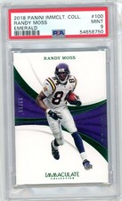 2019 Panini Immaculate Collection #100 Randy Moss Emerald #12/14 PSA 9
