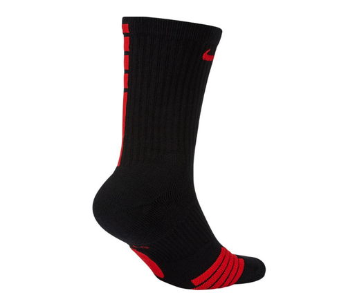 NEW Nike Elite Basketball Dri-Fit Black/Red Crew Socks Large 8-12 - Picture 3 of 5