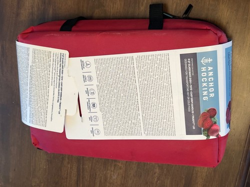 Anchor Hocking 4-Piece Set Insulated Tote 3 QT Baking Dish Lid Red - Bild 2 von 5