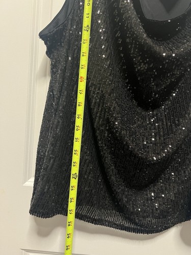 Ava & Viv schwarze Paillettenbluse für Damen Größe 4X - Bild 5 von 5