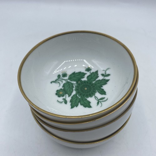Vintage Kaiser Schonbrunn Porcelain Small Bowl Set White Green W. Germany Round - Picture 10 of 10