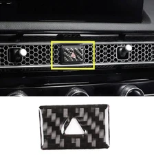 Real Carbon Fiber Warning Switch Button Panel Trim Cover Fits 22-25 Civic 11th