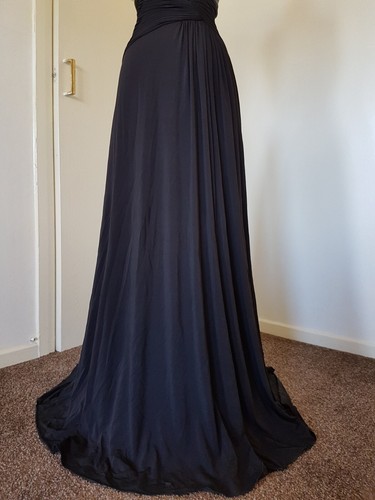 COAST black frankie party maxi Grecian dress sz 16 evening Long wedding prom - Picture 4 of 13