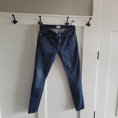 HUDSON Krista Super Skinny Crop Jeans Womens Size 27 Dark Wash