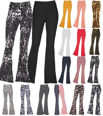 Womens Stretchy Bell Bottom Flare 