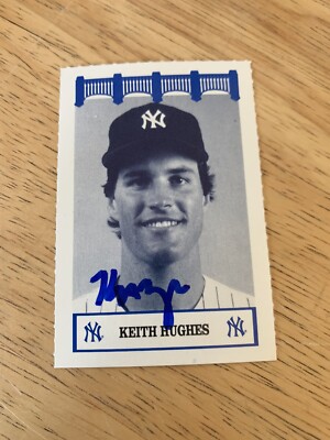 KEITH HUGHES SIGNED 1992 NEW YORK YANKEES 1980'S WIZ SGA