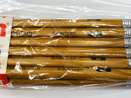 Lápices Vintage Faber Castell Calidad Americana Nº2 Una Docena NOS HECHOS EN EE. UU. - Imagen 3 de 3