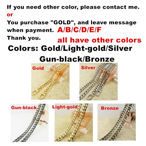 Handtasche Kette Riemen Gold Griff Schulter Crossbody Handtasche Metall Ersatztasche - Bild 5 von 19