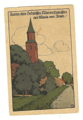 Jever AK Künstler Schloß Marienhausen Steindruck Aus dem Elka-Kalender