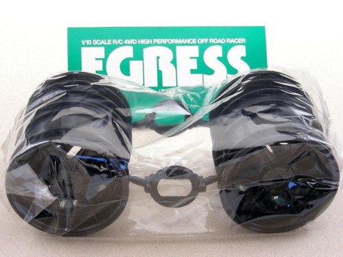 Tamiya Egress 2013 Vanquish Avante Front & Rear BLACK Lightweight Wheels Vintage - Picture 2 of 12