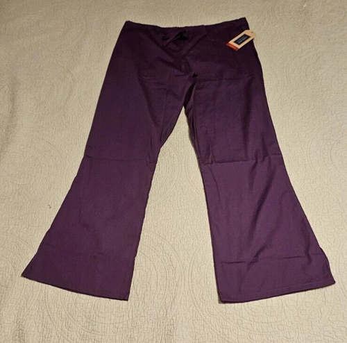 Cherokee Workwear Originals Women's Modern Classic Scrub Pant Eggplant Sz L 4101 - Picture 2 of 10